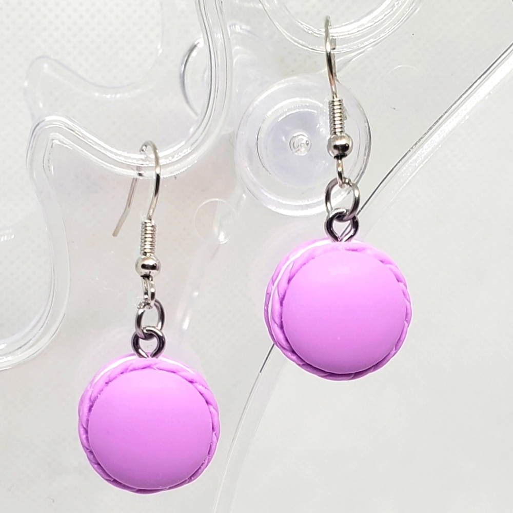 7/$10 Macaroon Cookie Earrings, New